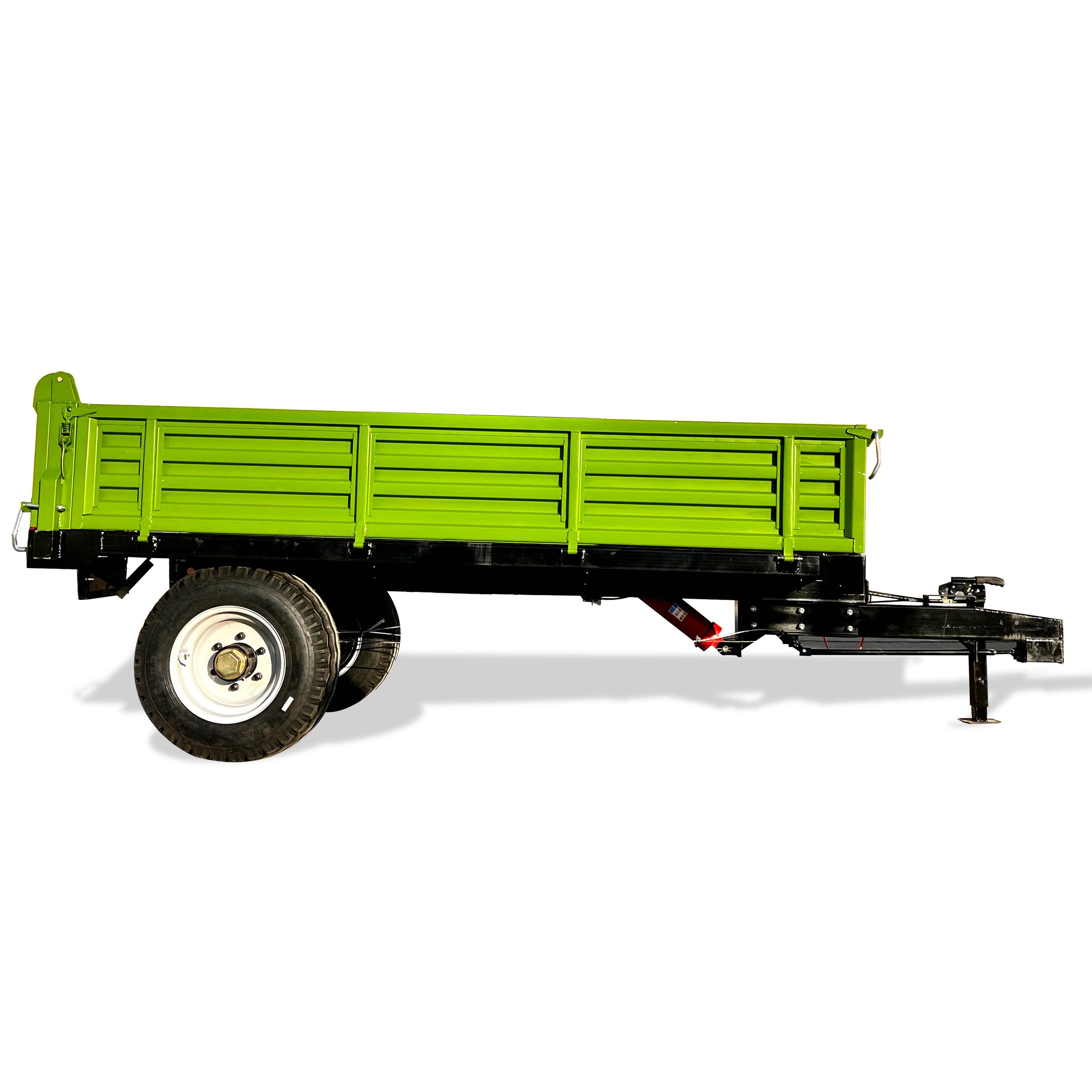 New Style 3ton Tractor-Trailed European Style Dump Farm Tractor Trailer for Agricultural Use