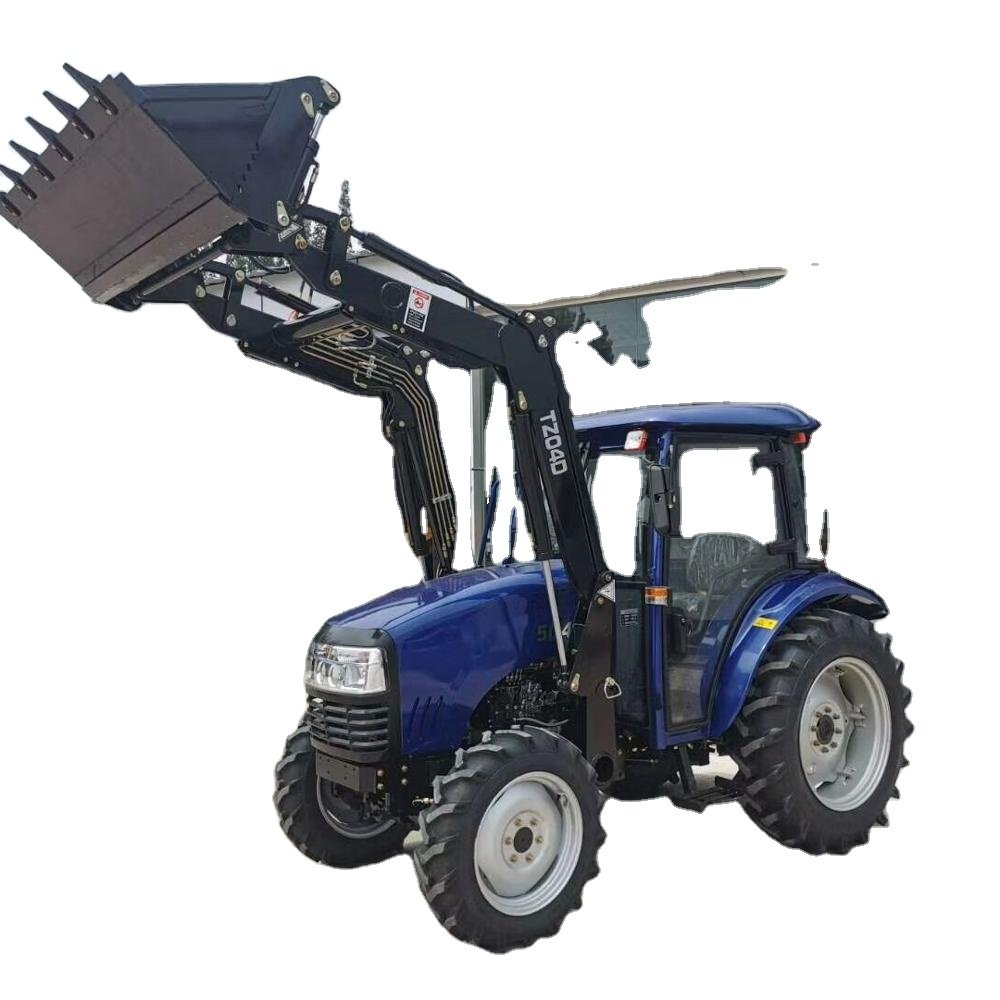 50hp 60hp 80hp 4X4 Wheel Farm Tractor with Front Loader Papaya Orchard Agricole Garden Orchard Use for Canada