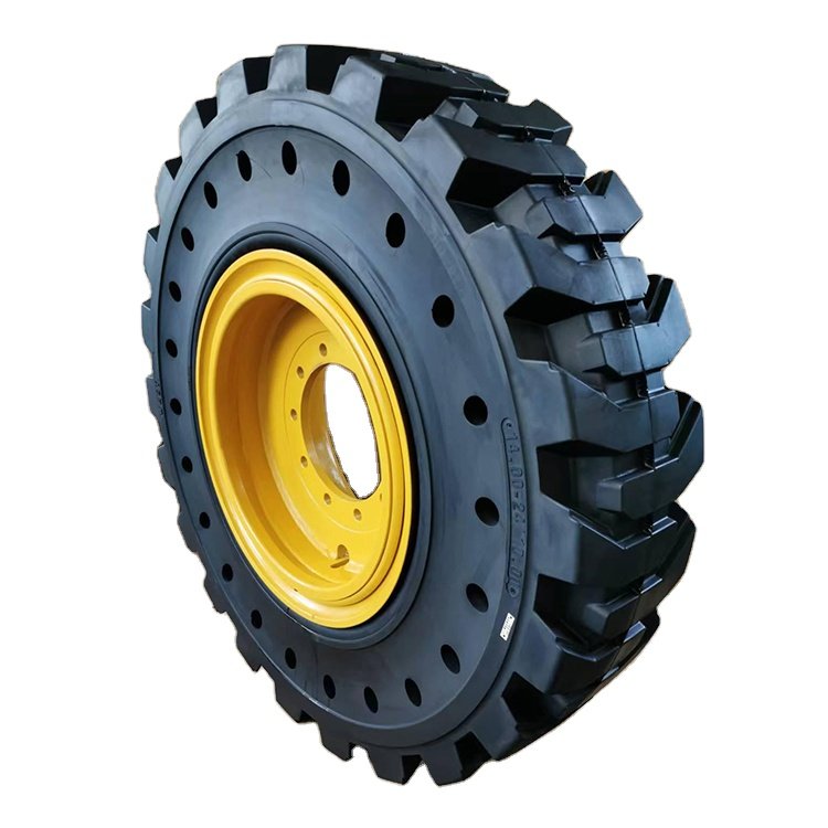 Wholesale Manufacturer Directly Solid Tire with Rim 14.00-24 1400x24 10 Holes Bolt for JLG 1055 1255 Telehandler Wheel