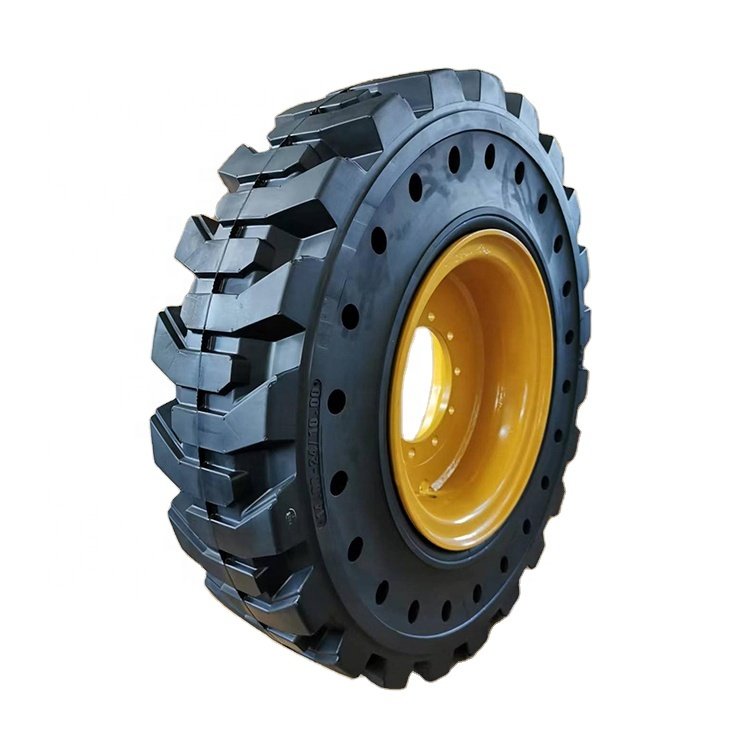 Wholesale Manufacturer Directly Solid Tire with Rim 14.00-24 1400x24 10 Holes Bolt for JLG 1055 1255 Telehandler Wheel