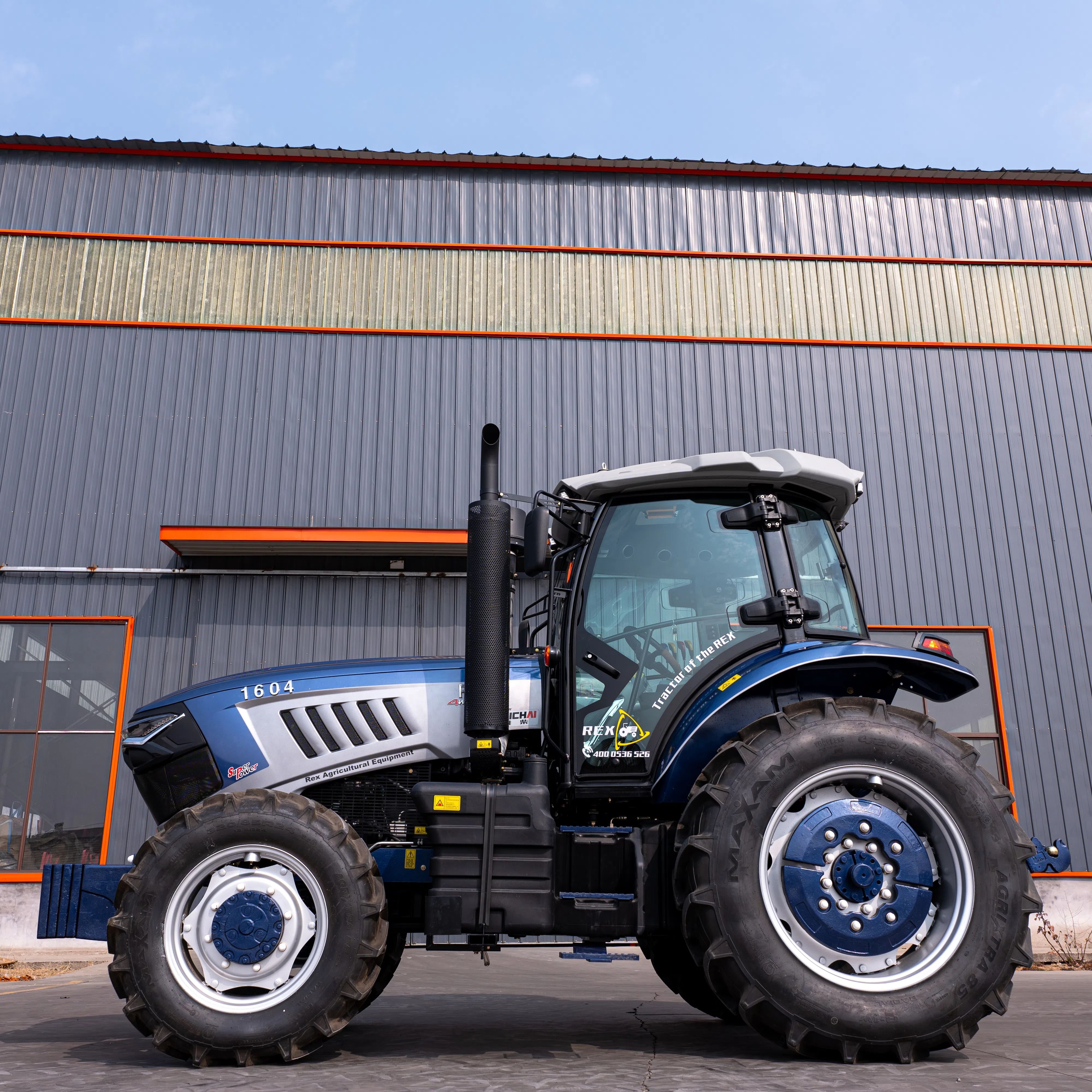 Multifunctional 4X4 Wheel 4WD Farm Tractor with 160hp Front Loader Optional Parts Including Engine Motor Gearbox