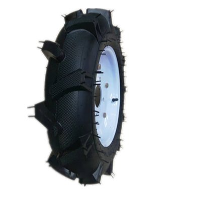 4.00-10 Agricultural Tractor Rubber Tyre and Inner Tube with Iron Rim Complete Wheel for Cultivator Tiller