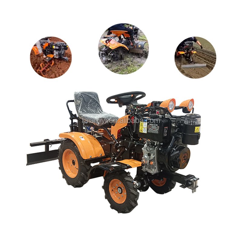 Mini Four-Wheeled Tractor Cultivator for Small Field Management in Mountainous Hilly Areas Rotary Tiller Motor Core Components