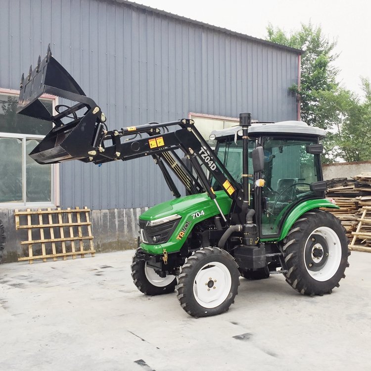Fully Customizable Heavy-Duty Agricultural Tractor with Loader Attachments for Farming Featuring Engine Gearbox Core Components