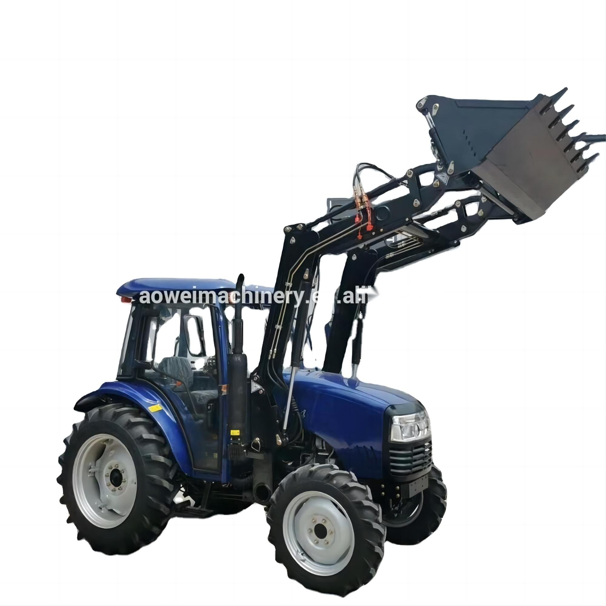 Mini Tractor Front End Loader 50 HP 70 HP 100 HP 4x4 Small Tractor Backhoe Agriculture Premium Structure Tractor