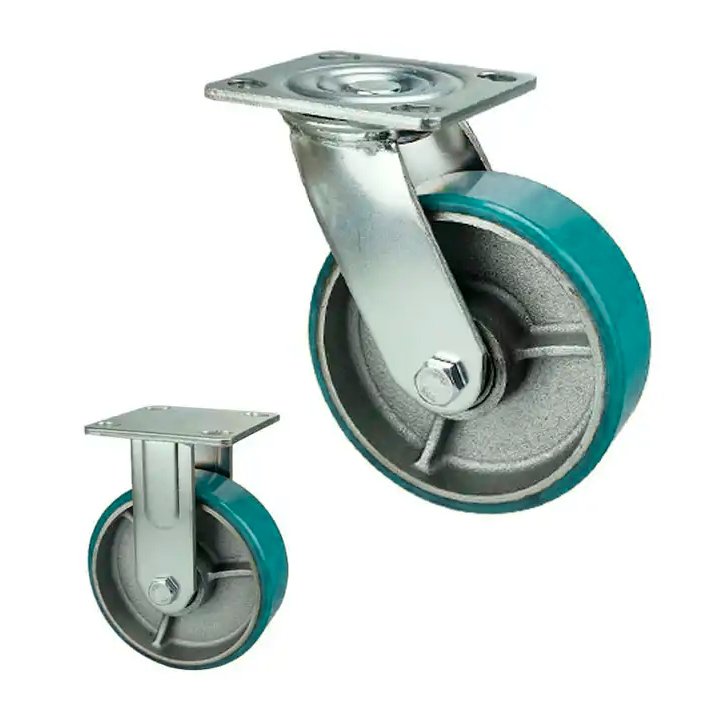 Densen Customized Iron Trolley Wheel 4 5 6 Inch,Sand Casting Iron Parts Heavy Duty Cast Iron Wheels For Agricultural