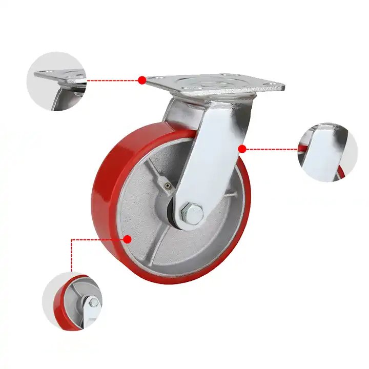 Densen Customized Iron Trolley Wheel 4 5 6 Inch,Sand Casting Iron Parts Heavy Duty Cast Iron Wheels For Agricultural