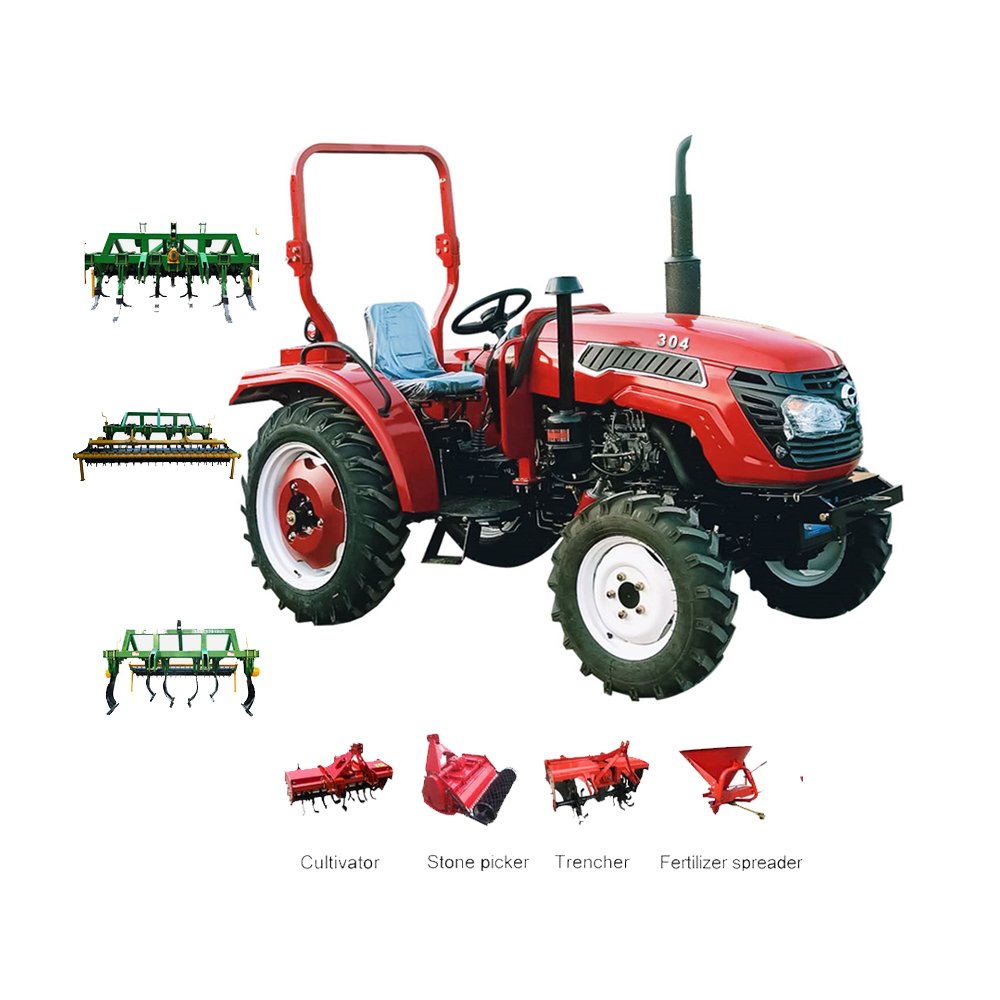 Multi Mini Tractor diesel Attach Plow Plough Price Pto Winch Farm Small Tractor 4wd with Loader and Backhoe