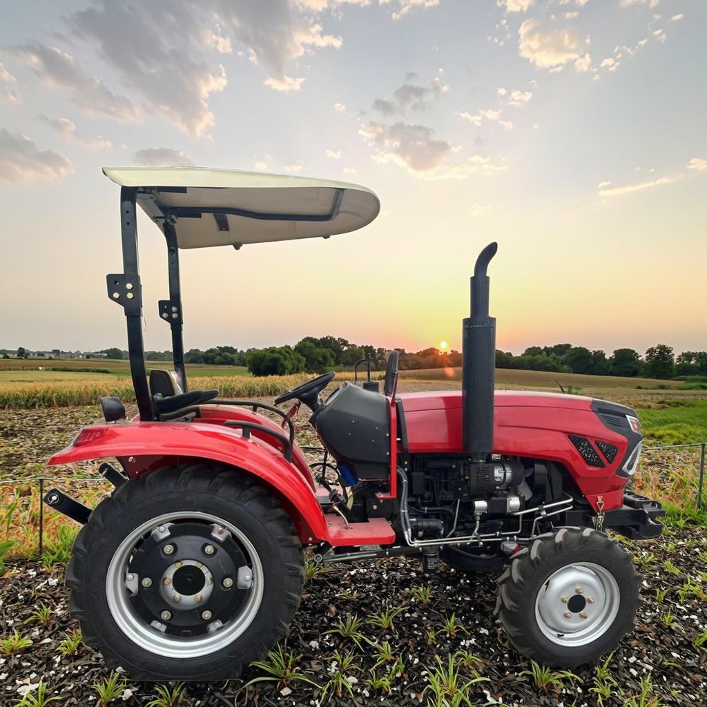YTO 554A 4x4WD Red Wheel Tractor with 40hp Diesel Engine New Condition for Farm Use