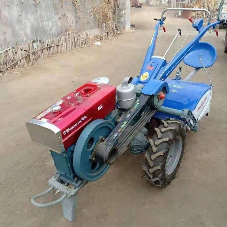 8-22 Horsepower Walking Rotary Tiller Agriculture Farm Two Wheel Walking Tractor with Plough