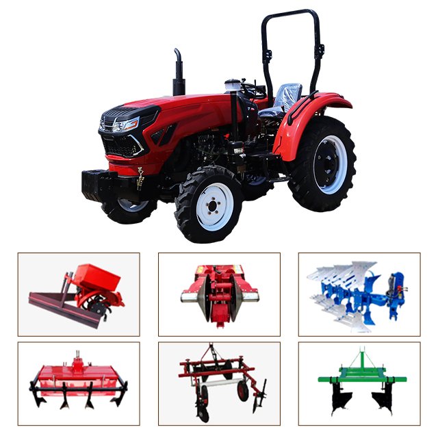High Quality Straw Return to the Field Grass Cutter Two-wheel Drive Fertilizing Sowing Micro-tiller 50 hp Four-wheel Tractor