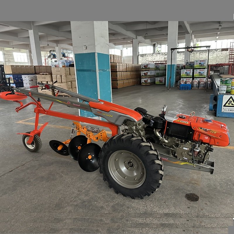 Long Handle Kubota Type Walking Tractor with Disc Plow and Iron Wheel Batch Sale Price