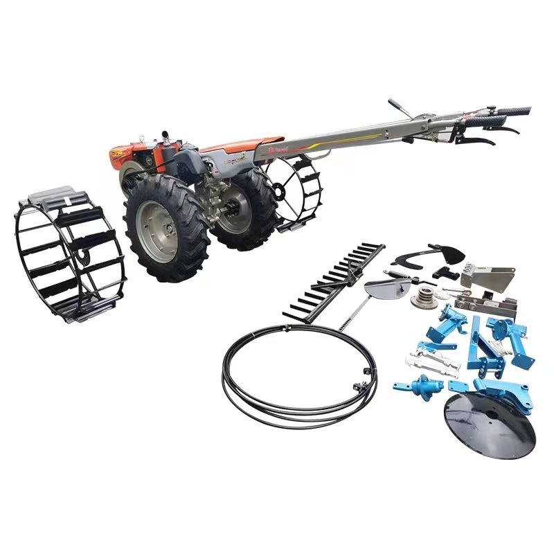 Long Handle Kubota Type Walking Tractor with Disc Plow and Iron Wheel Batch Sale Price