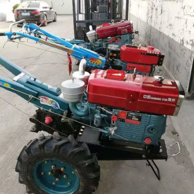 Hot Sale 18hp Two Wheel Farm Walking Tractor 22hp Mini Hand Tractors for Agriculture 12hp 15hp 16hp 18hp 20hp 22hp Cheap Price