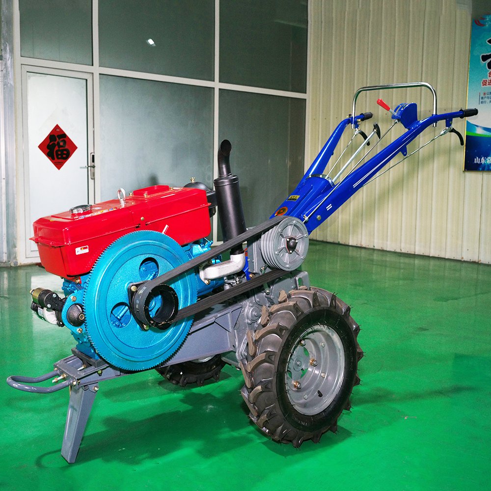 Agricultural Equipments Hand Driven 12 Horsepower diesel Walking Behind 2 Wheel Tractor 15 hp