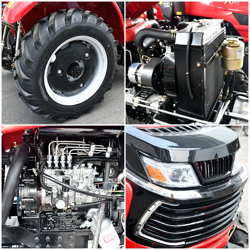 60HP Compact 4X4 Wheel 4WD Mini Farm Tractor with Cabin Diesel Fuel Used Condition for Agriculture for Garden Use