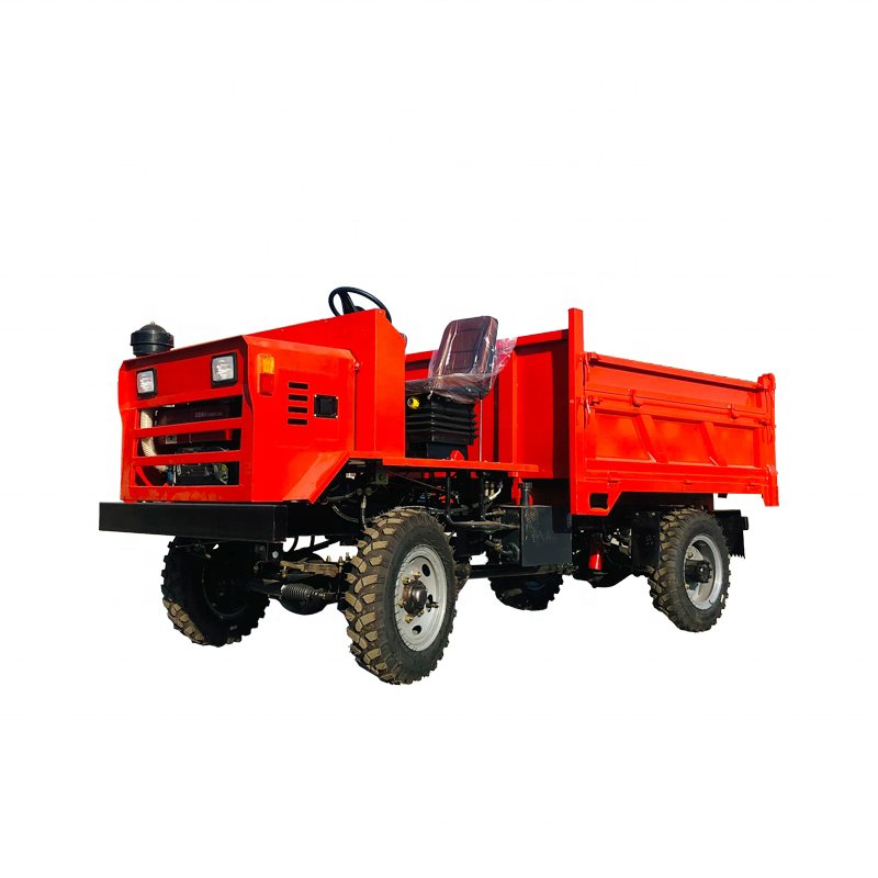 Four-wheel Drive diesel Agricultural Vehicle Engineering Mining Creeper Self-unloading Dump Bucket Load king Modified Tractor