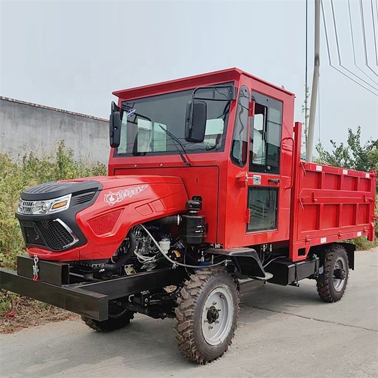 Four-wheel Drive diesel Agricultural Vehicle Engineering Mining Creeper Self-unloading Dump Bucket Load king Modified Tractor