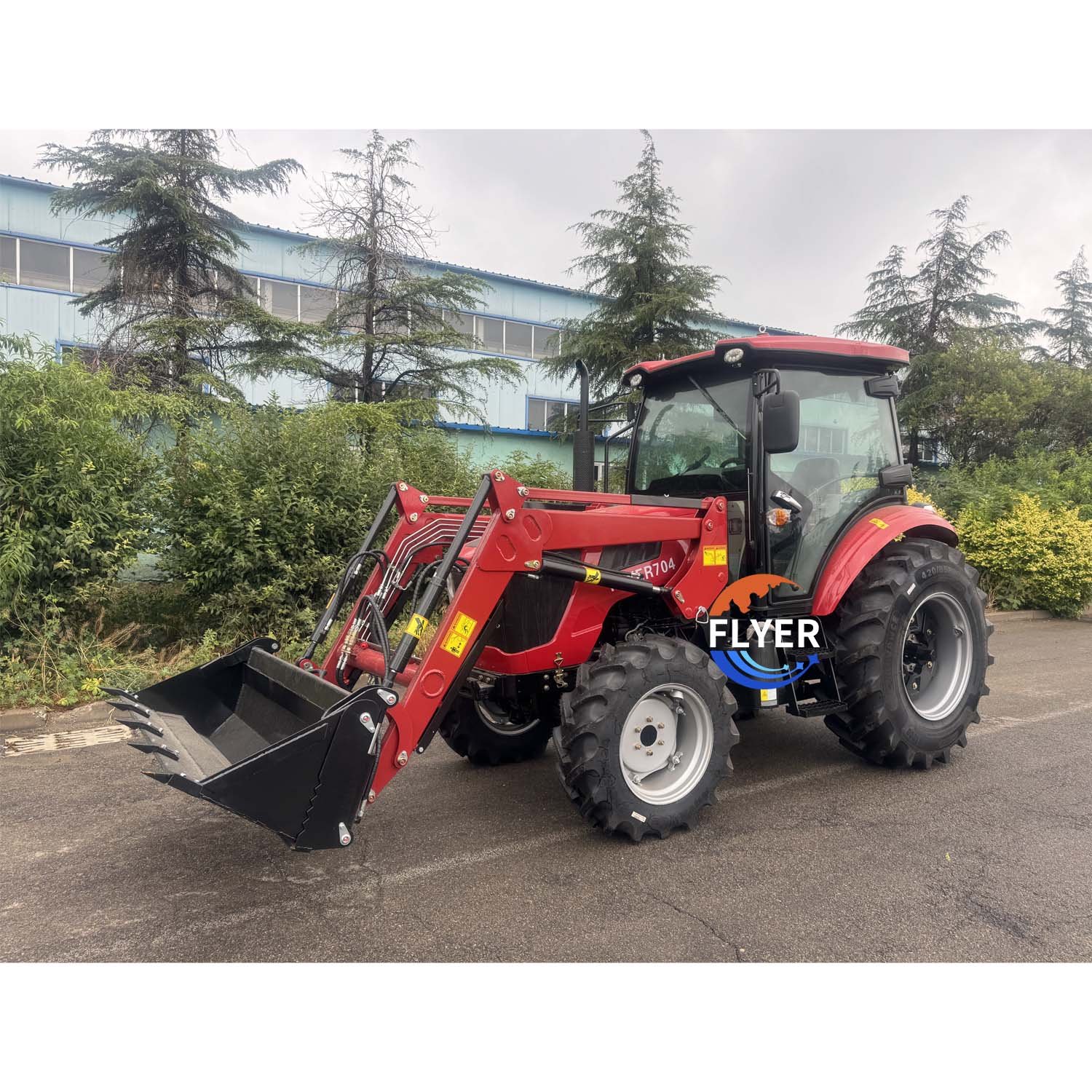 4WD Farm Machine 70HP Tractor Manufacturing Tractors Agricultural Tractor With Front End Loader