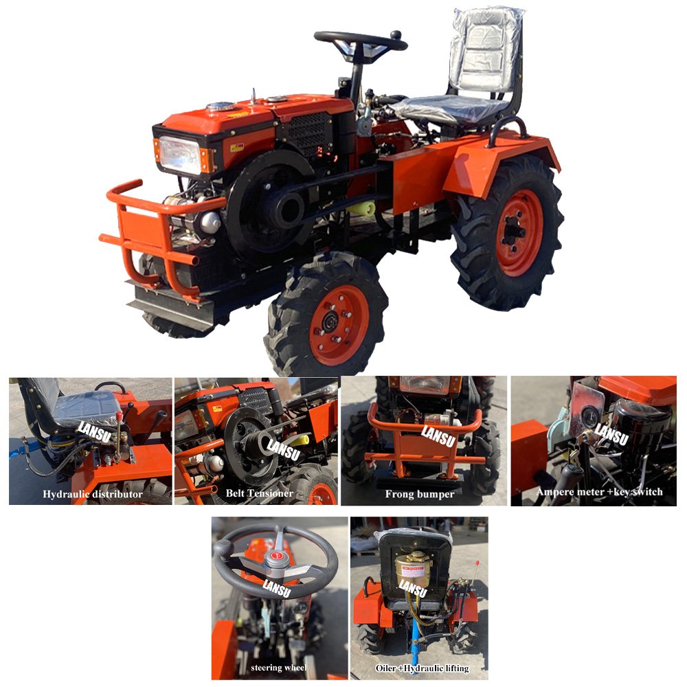 Four Wheel diesel Mini Tractor Agricultural Tractor 4x4 Farm Farming Tractor for Sale