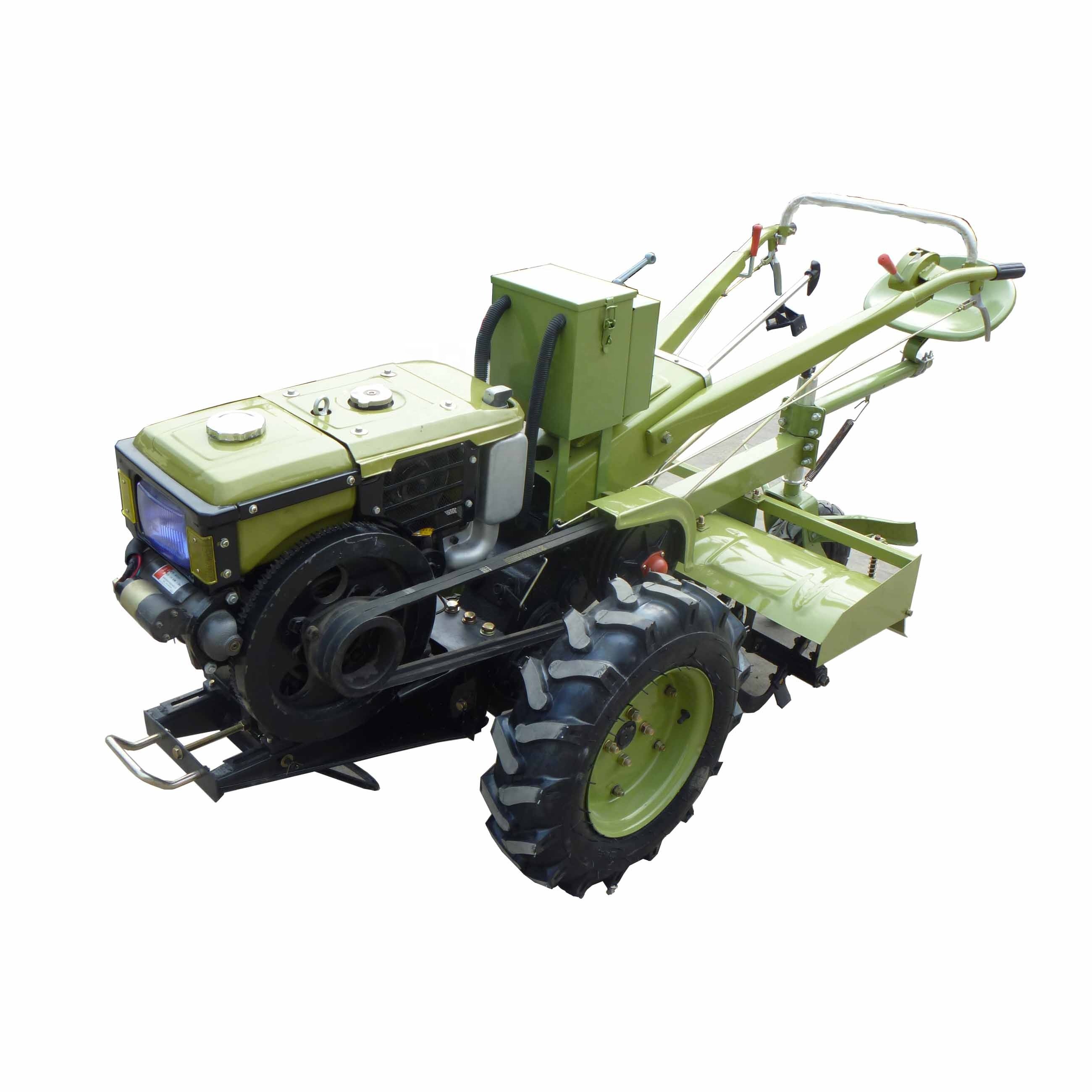 China Factory Supply diesel 2 Wheel Farming Walking Tractor with Trailer Machine