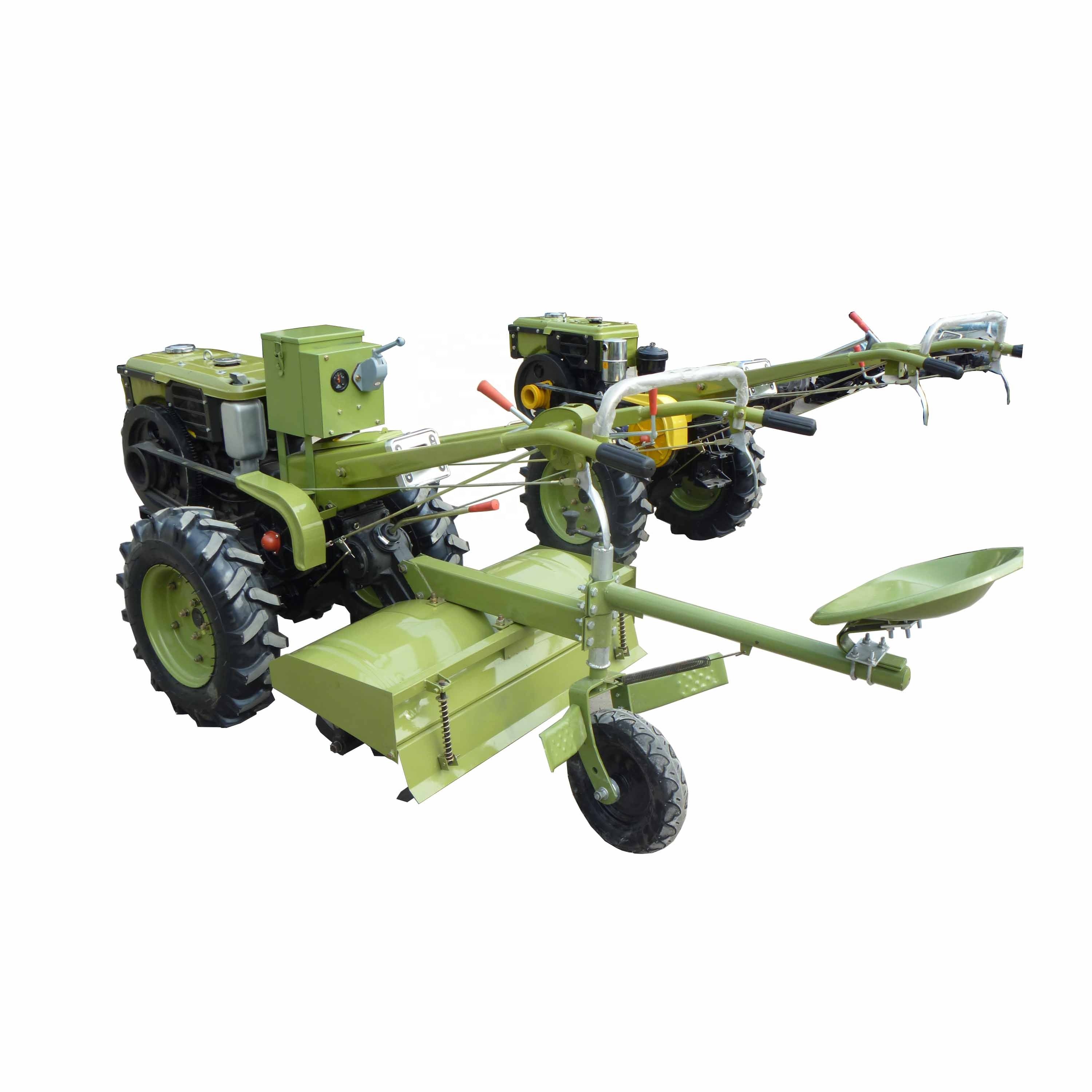 China Factory Supply diesel 2 Wheel Farming Walking Tractor with Trailer Machine