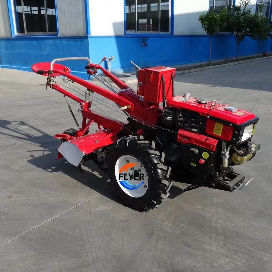 China Factory Supply diesel 2 Wheel Farming Walking Tractor with Trailer Machine