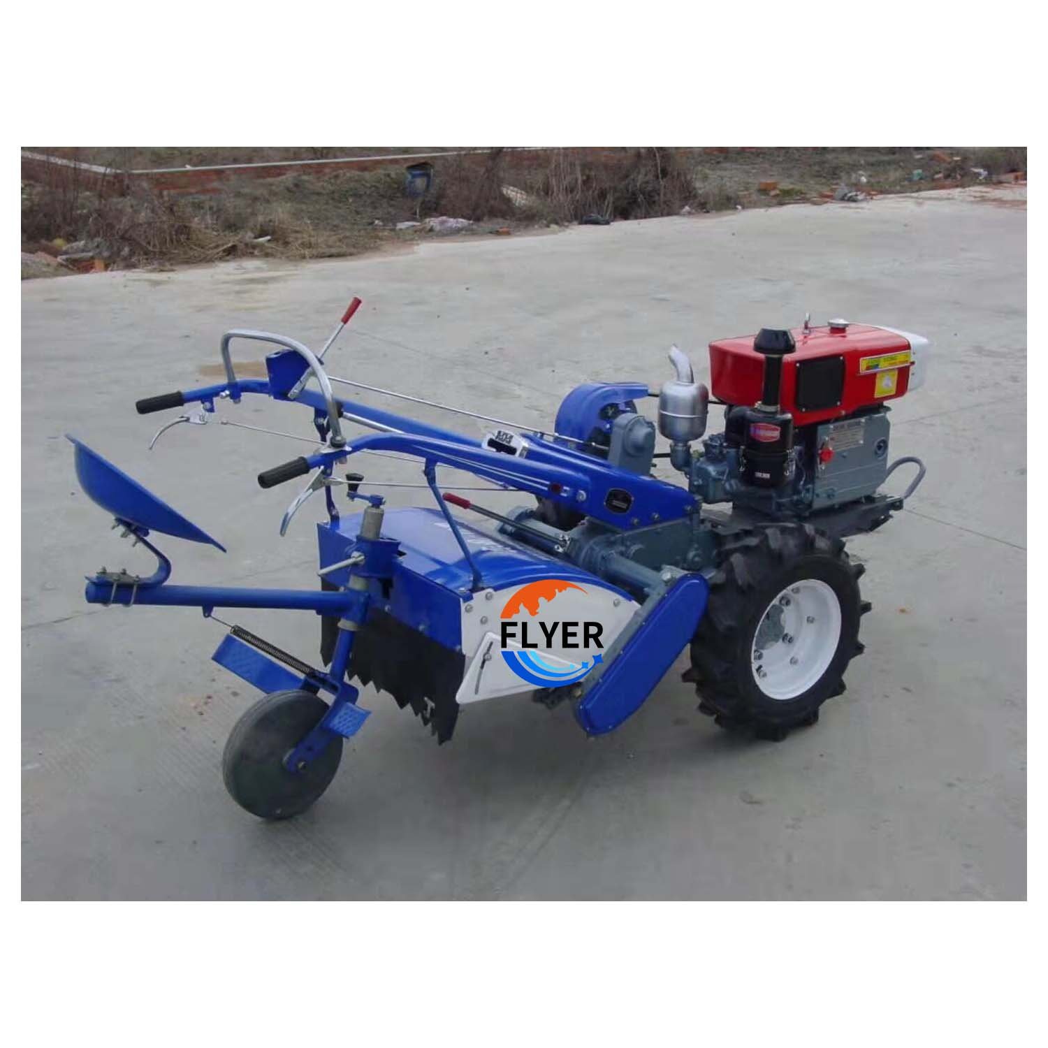 China Factory Supply diesel 2 Wheel Farming Walking Tractor with Trailer Machine