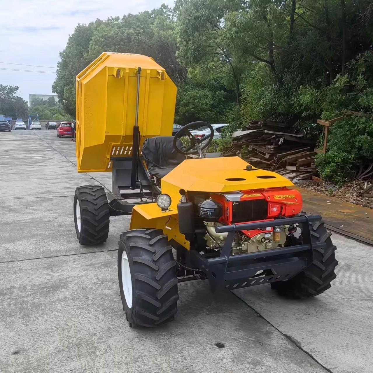 WEA brand WEA08H agricultural tractor for peru palm oil plantations with front wheel steering
