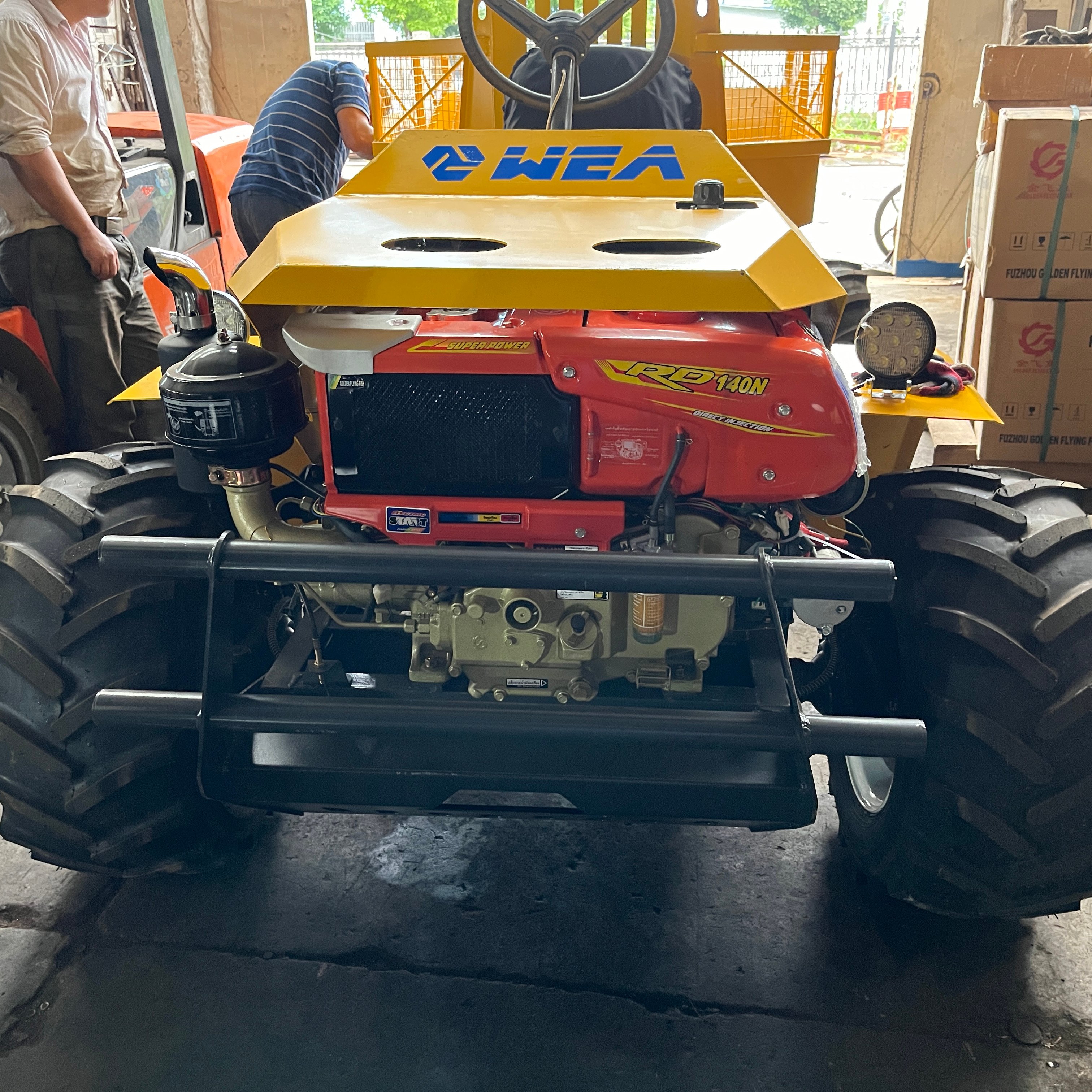 WEA brand WEA08H agricultural tractor for peru palm oil plantations with front wheel steering