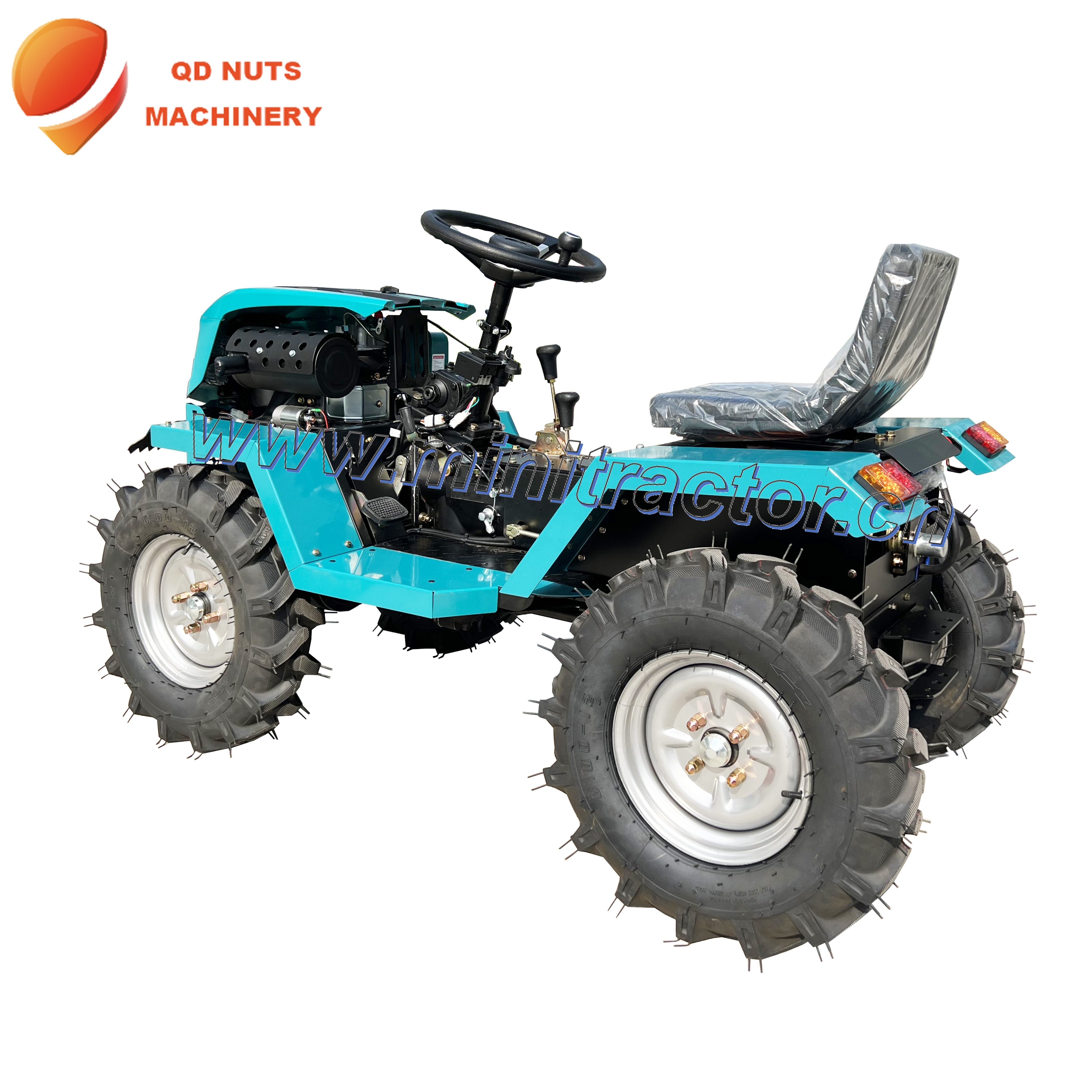 Hot Sale High Quality Mini 4x4 Farm Tractors for Agriculture 18HP Wheel Tiller with 4WD Essential Engine Pump Pump Components