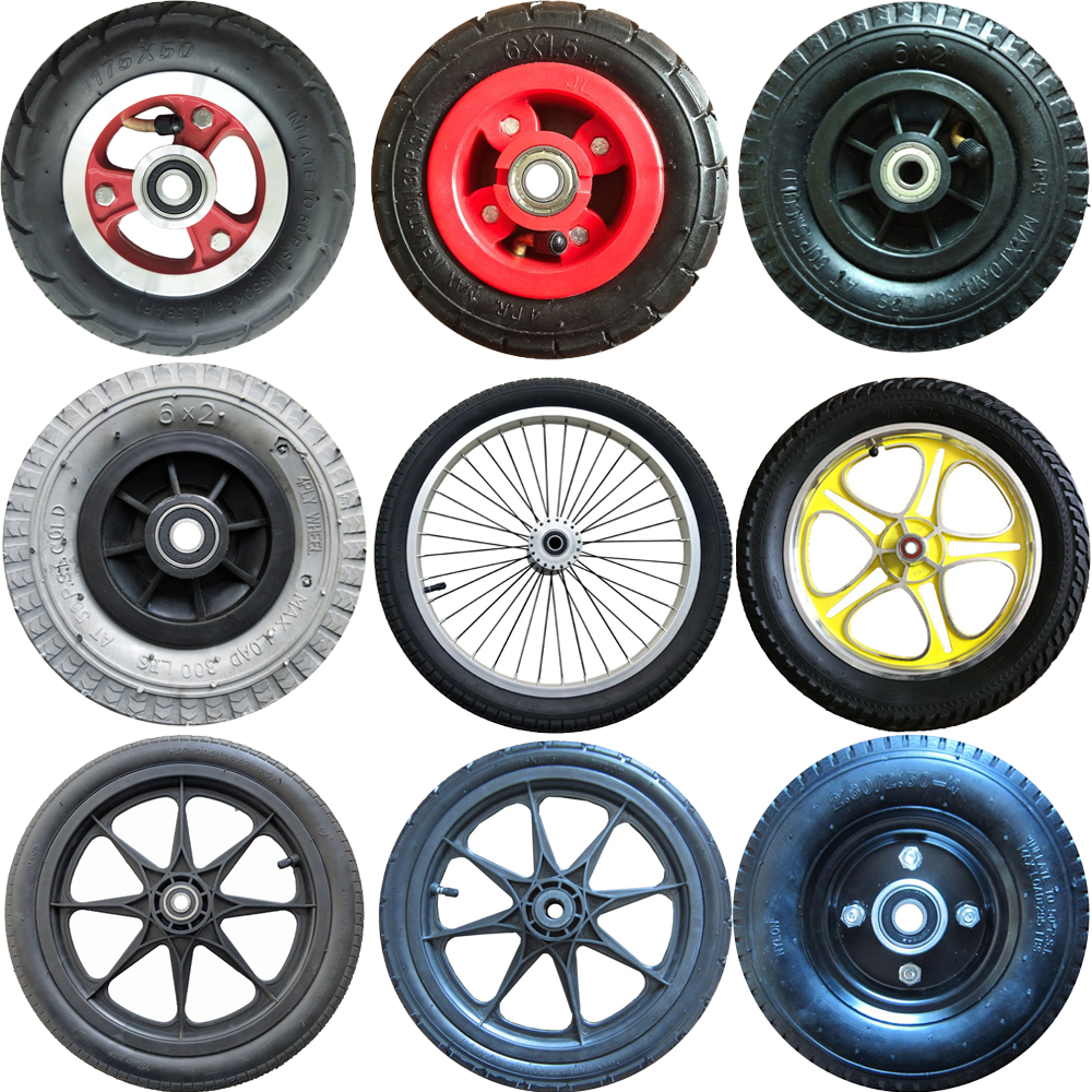 10X4.10/3.50-4 Pneumatic Rubber Wheel for Lawn and Golf Inflatable Tires with 5inch 6inch 7inch 8inch 10inch