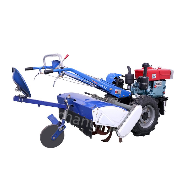 20hp Farm Diesel Walking Tractor Double Plough 22hp Motocultor Walking Tractor Rotary Tiller Seat 2WD Used New Gear Bearing