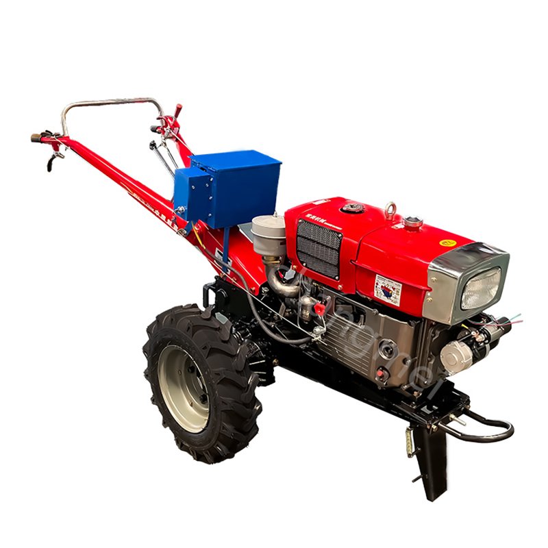 20hp Farm Diesel Walking Tractor Double Plough 22hp Motocultor Walking Tractor Rotary Tiller Seat 2WD Used New Gear Bearing