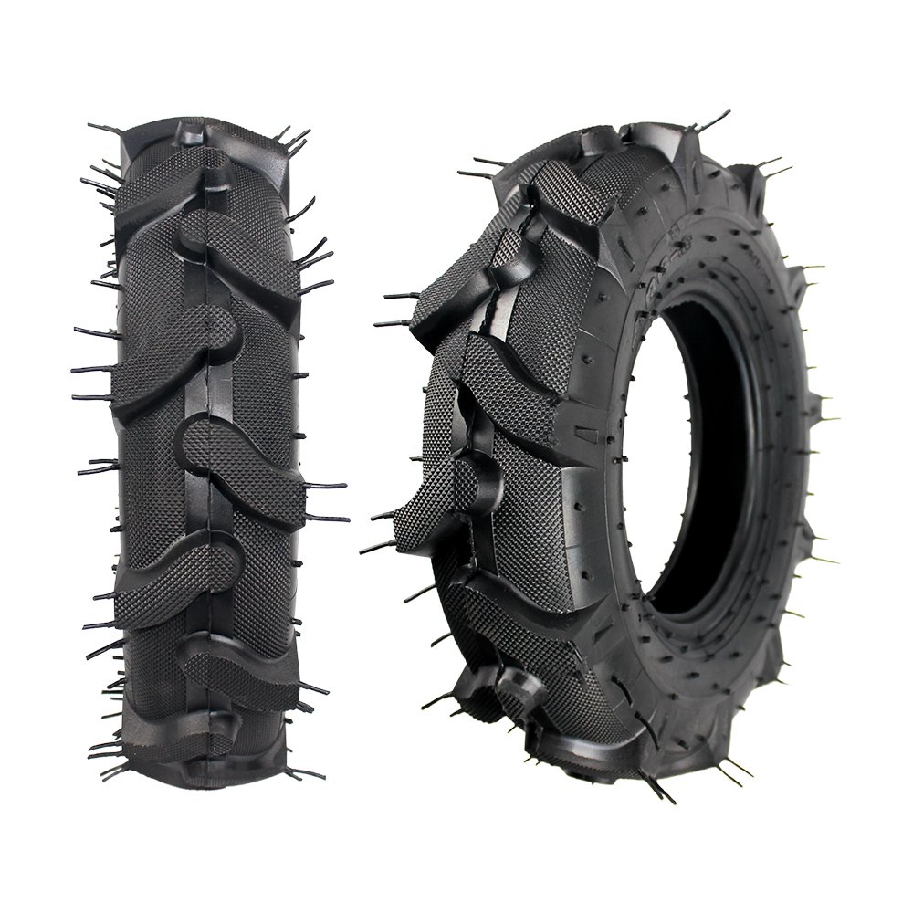 16 Inch Wheelbarrow Tractor Tyres 400x8 4.00-8 Flat Free Rubber Tyres for Russia Market
