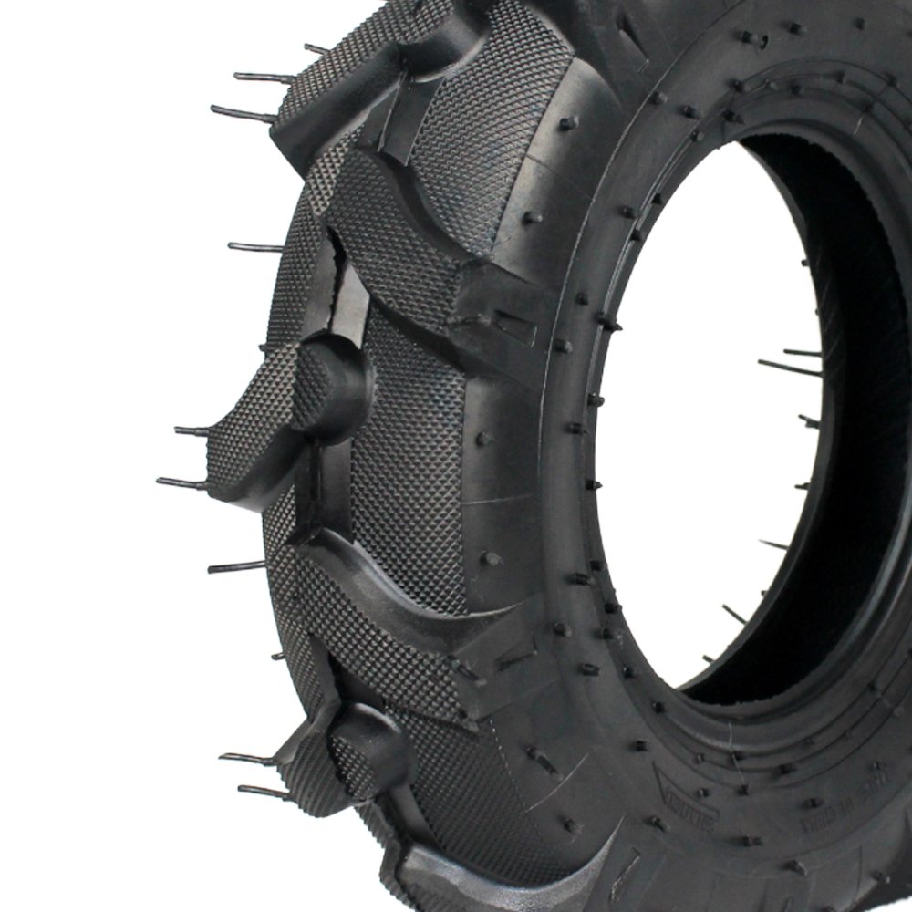 16 Inch Wheelbarrow Tractor Tyres 400x8 4.00-8 Flat Free Rubber Tyres for Russia Market