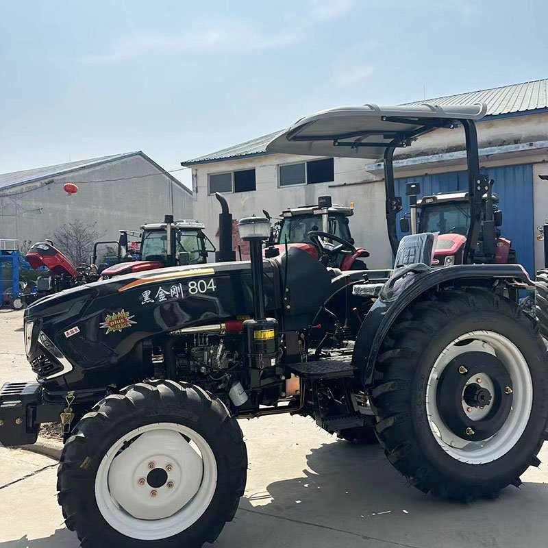 New 804 Large Four-Wheel Drive Agricultural Tractor with 50HP Rotary Tillage Sowing Power Machinery for Farm Use