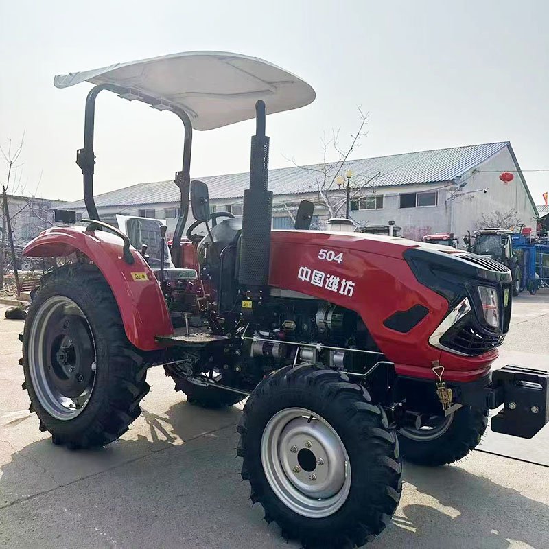 New 804 Large Four-Wheel Drive Agricultural Tractor with 50HP Rotary Tillage Sowing Power Machinery for Farm Use