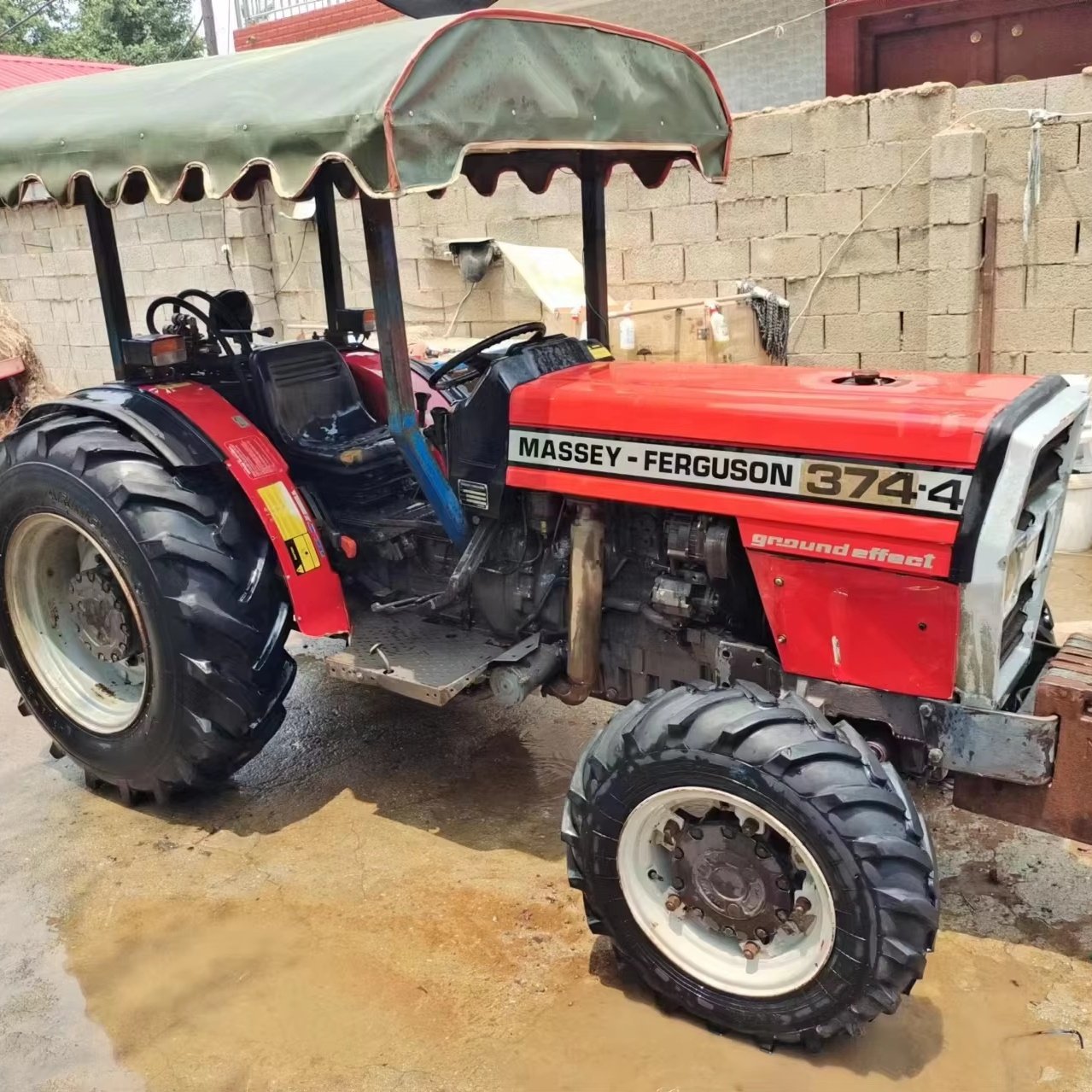 Used Tractors Massey Ferguson MF374 60HP 4WD Farm Orchard Compact Tractor Agricultural Machinery China Tractors Spare Parts