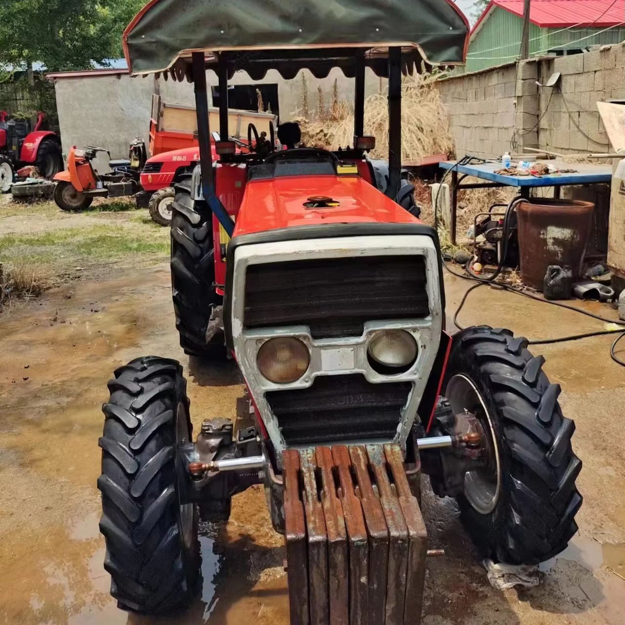 Used Tractors Massey Ferguson MF374 60HP 4WD Farm Orchard Compact Tractor Agricultural Machinery China Tractors Spare Parts