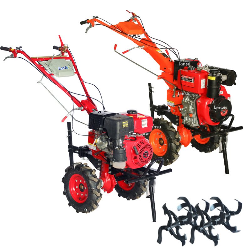 Gasoline Rotary 6HP Chinese Tille Agricultural Paddy Tiller Tractor Atv Tiller Motozappa Tiller