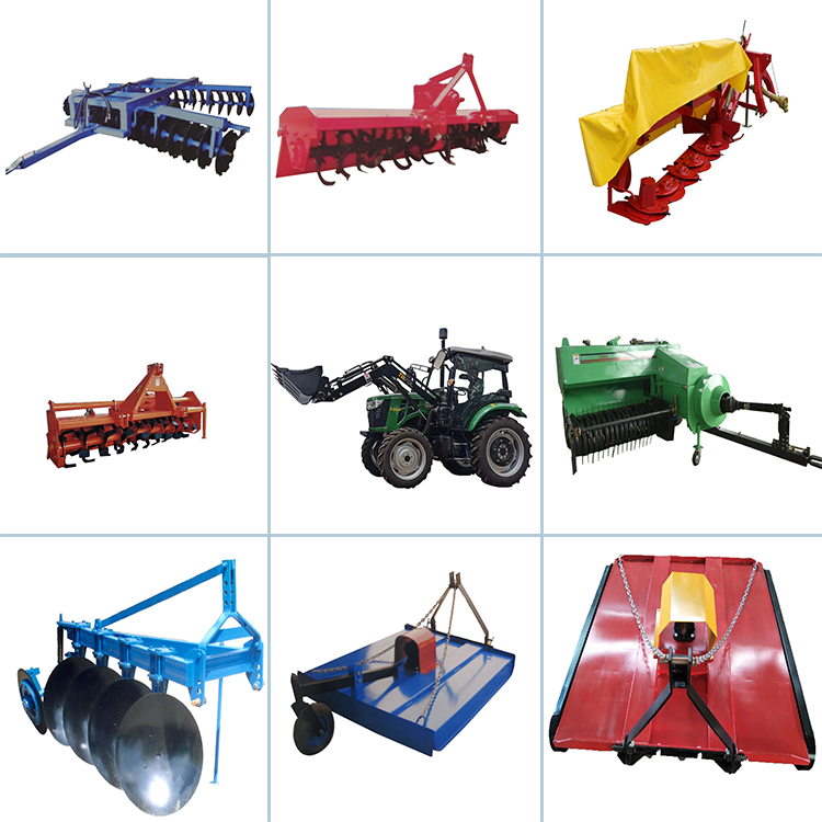 China Farming Tractors Chines Tractor with Plough Harrow Tailer