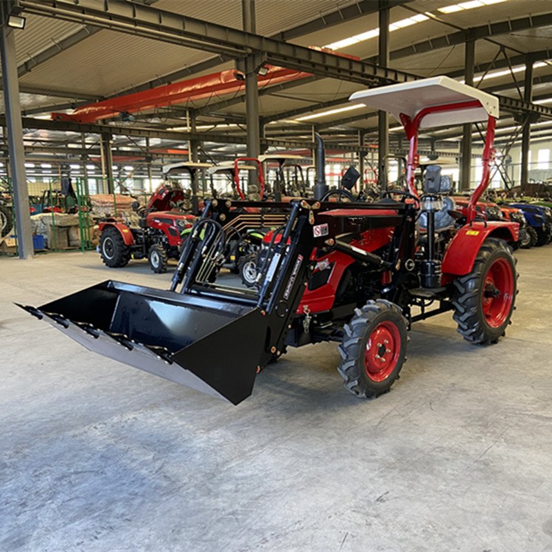 Agricultural Machine Equipment 4 Cylinder Engine 4 Wheel Riding Walking Tractor with Lawn Mower