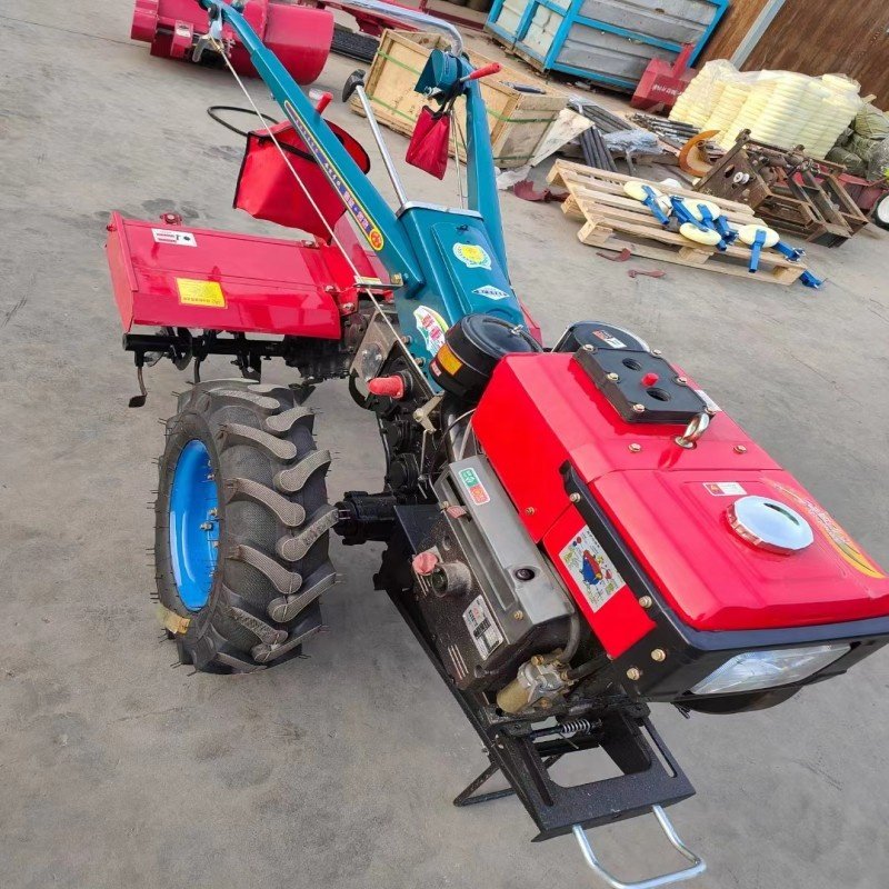 20hp Double Plough 22hp Motocultor Walking Tractor with Rotary Tiller Seat Farm diesel Walking Tractor