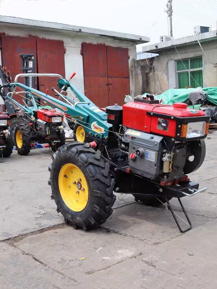 20hp Double Plough 22hp Motocultor Walking Tractor with Rotary Tiller Seat Farm diesel Walking Tractor