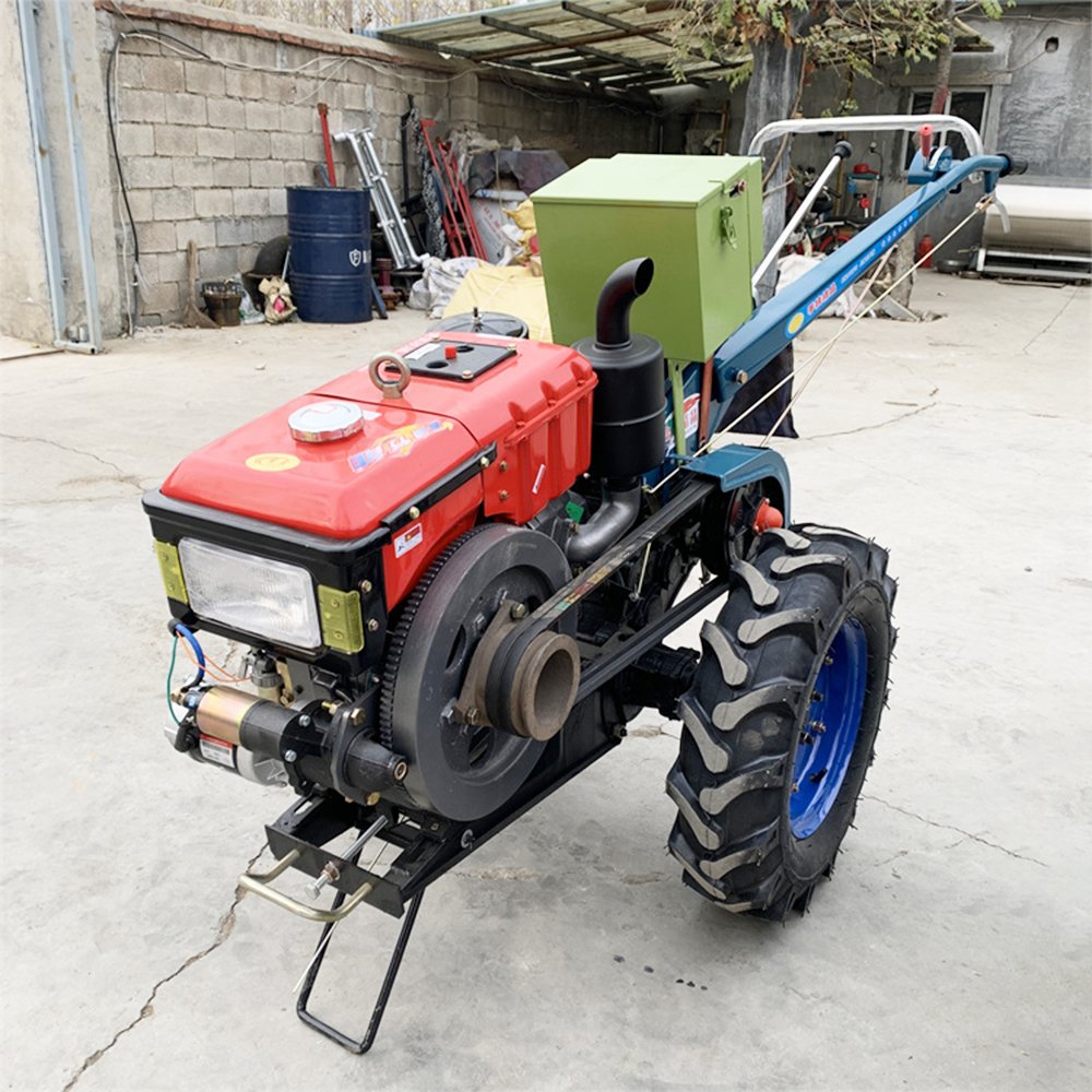 Farm Machines Small Tiller Machine Compact Ploughing Machine 12hp 15hp 18hp Diesel Mini Hand Walking Tractor