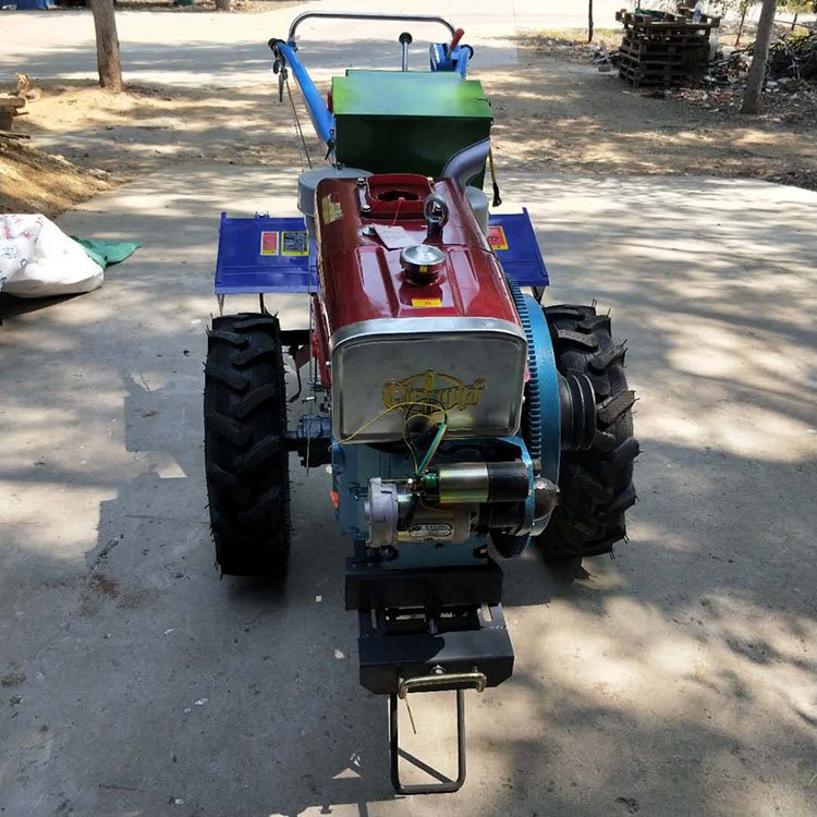 Multifunctional Agricultural Water-cooled diesel Electric Start Walking Tractor 18HP Plowing Two-wheel 121 Walking Tractor
