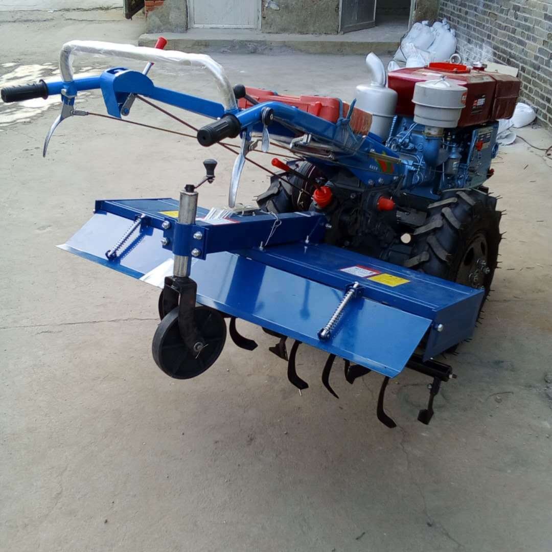 Multifunctional Agricultural Water-cooled diesel Electric Start Walking Tractor 18HP Plowing Two-wheel 121 Walking Tractor