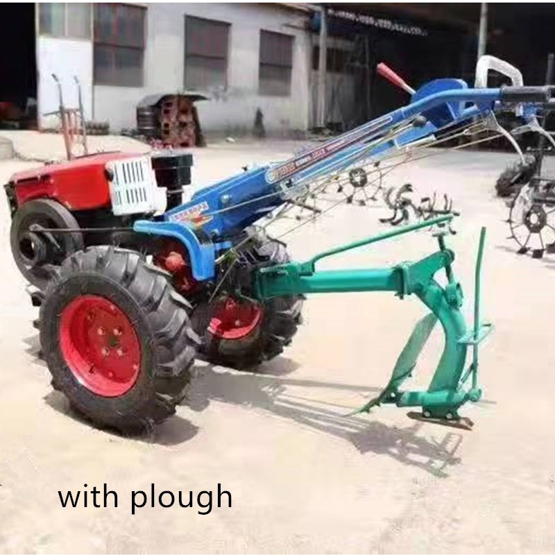 Hand-held Mini Power Tiller diesel Engine with Ditcher Grass Wheel for Farm Use