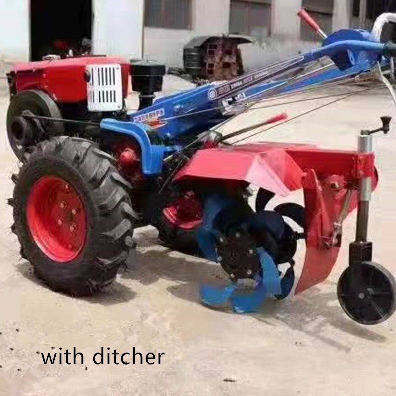 Hand-held Mini Power Tiller diesel Engine with Ditcher Grass Wheel for Farm Use